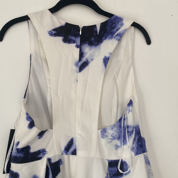NWT Lulus “Seeing Chic” fit and flare dress blue white and purple size Medium - Picture 15 of 16
